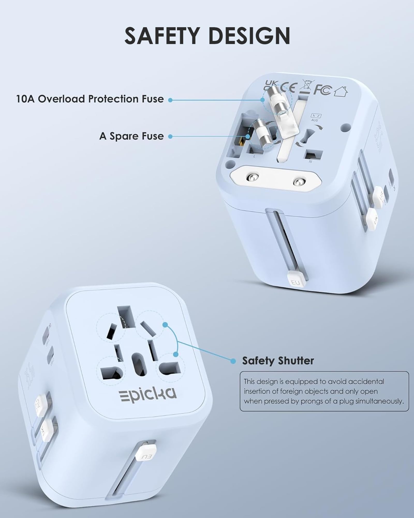 EPICKA TA-205 travel ready design fits in bag or pocket