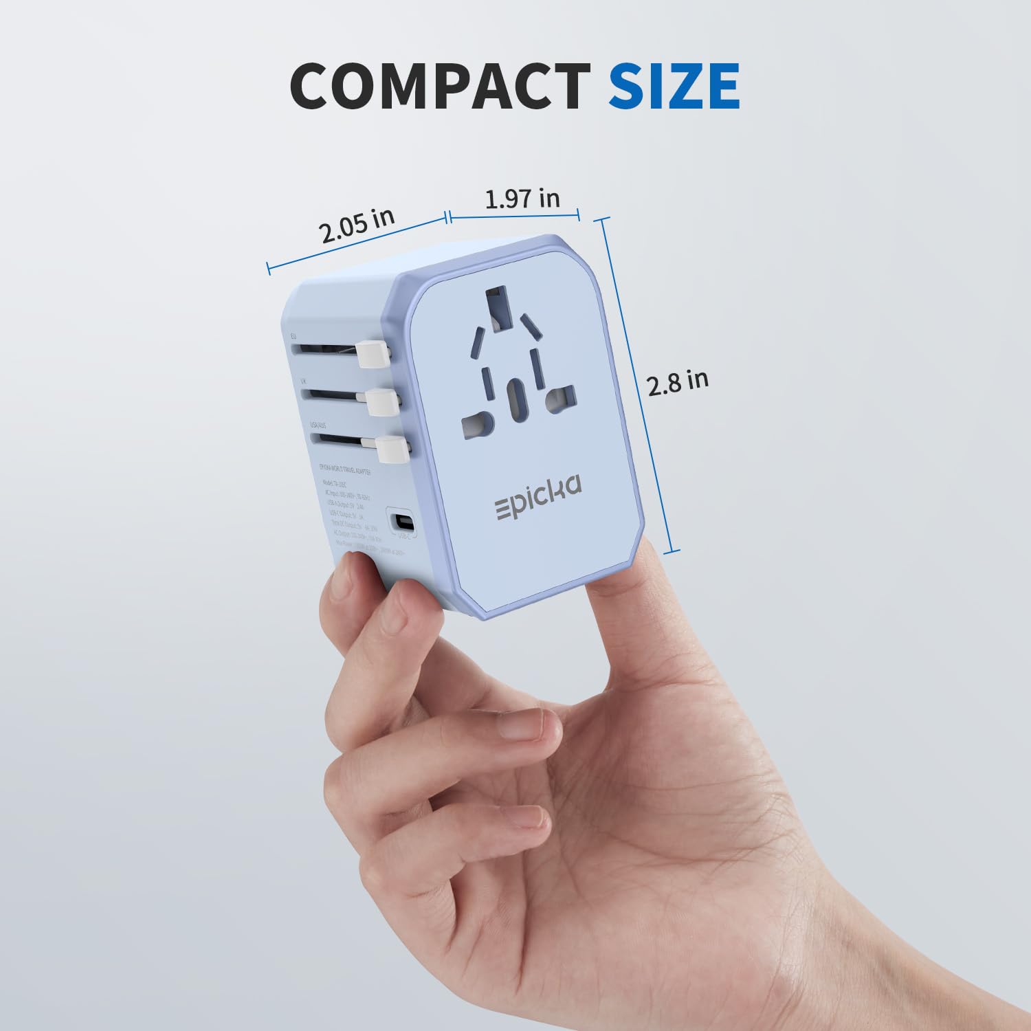 EPICKA compact travel companion ideal for cruises and international trips.