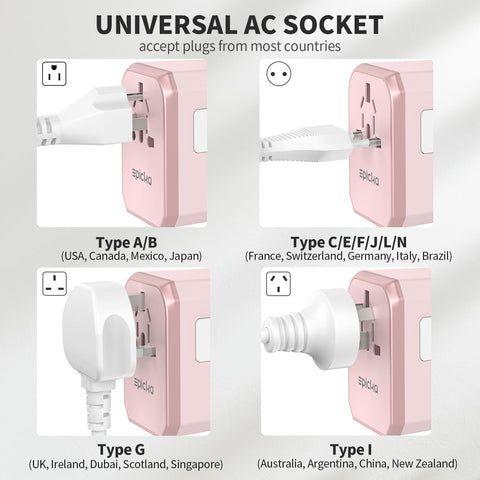 EPICKA TA-105C pink safety features including 10A fuse and shutters