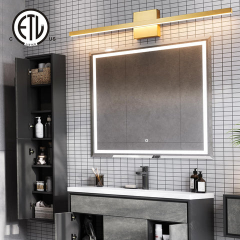 Epinl Gold vanity light easy installation for one person.