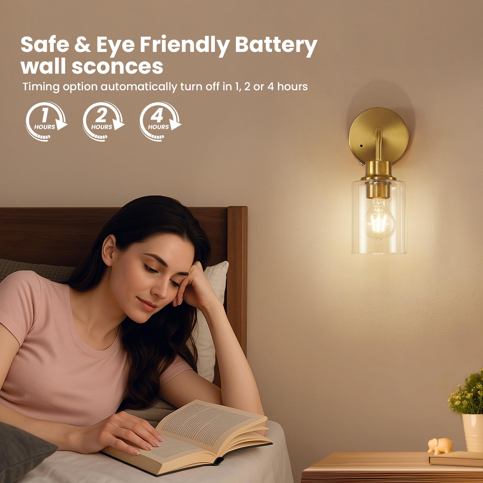 Remote control with timer for flexible lighting schedules.