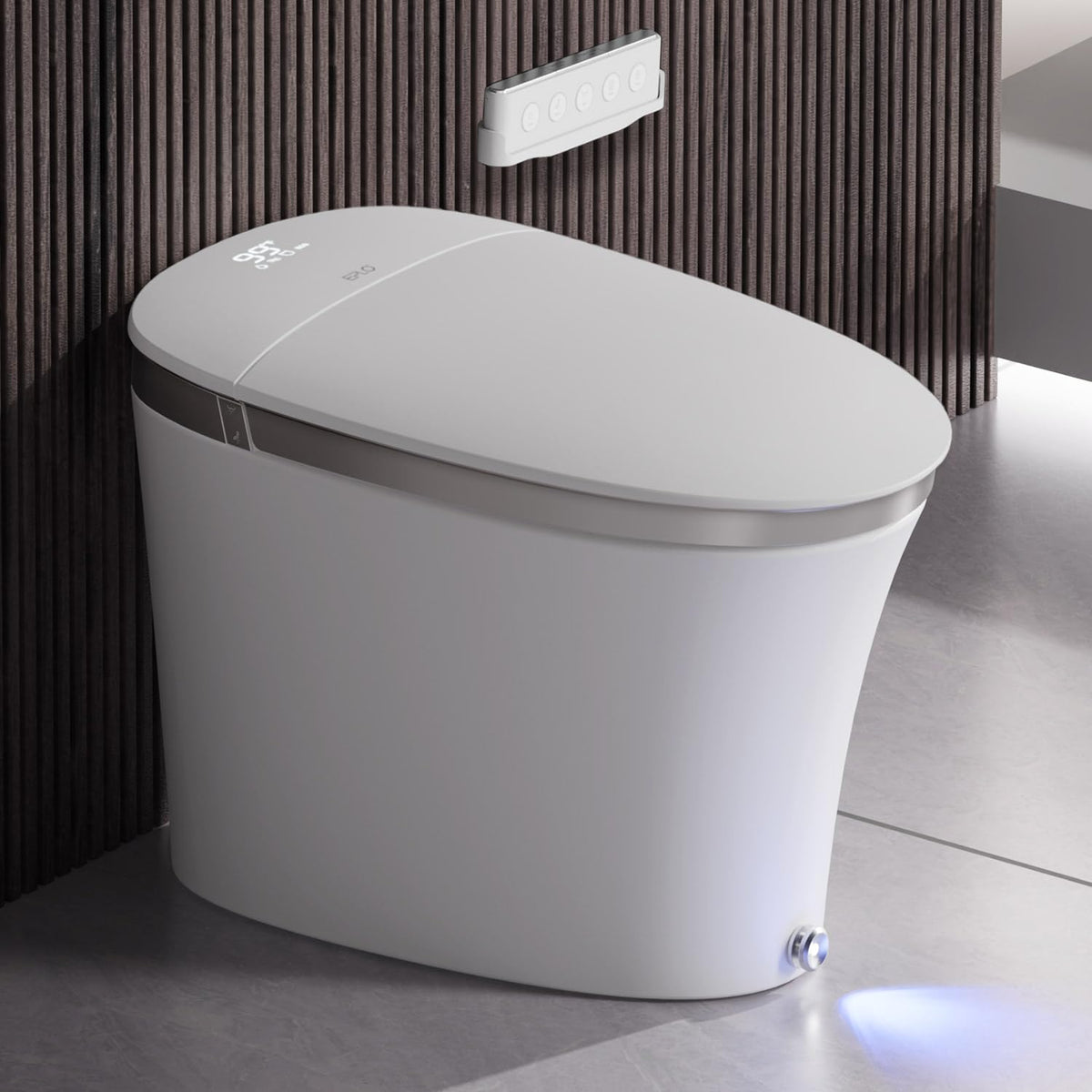 EPLO iX7-PRO front view showcasing a compact, modern toilet profile.