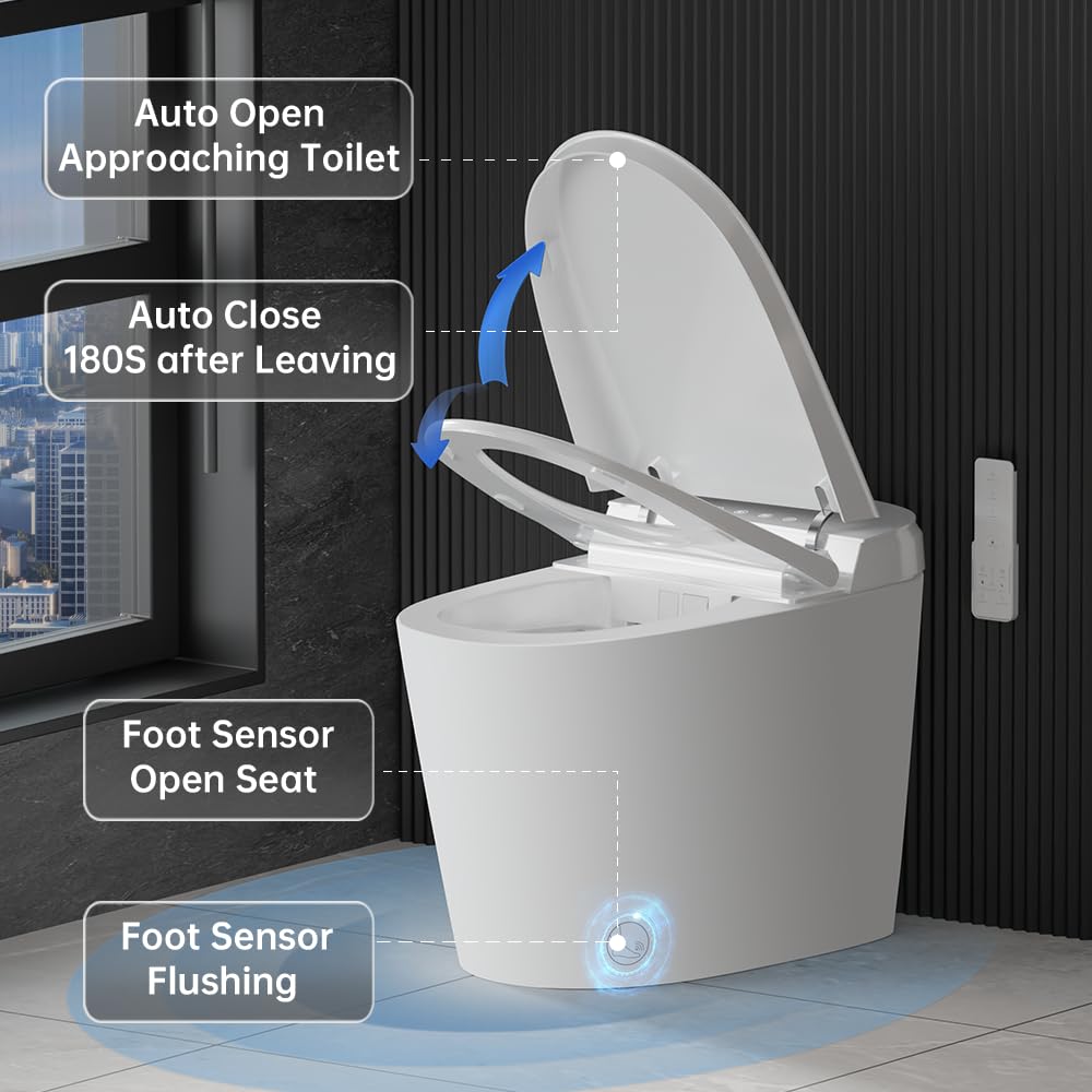 EPLO U8PRO dual auto flush helps conserve water with full or partial flush options