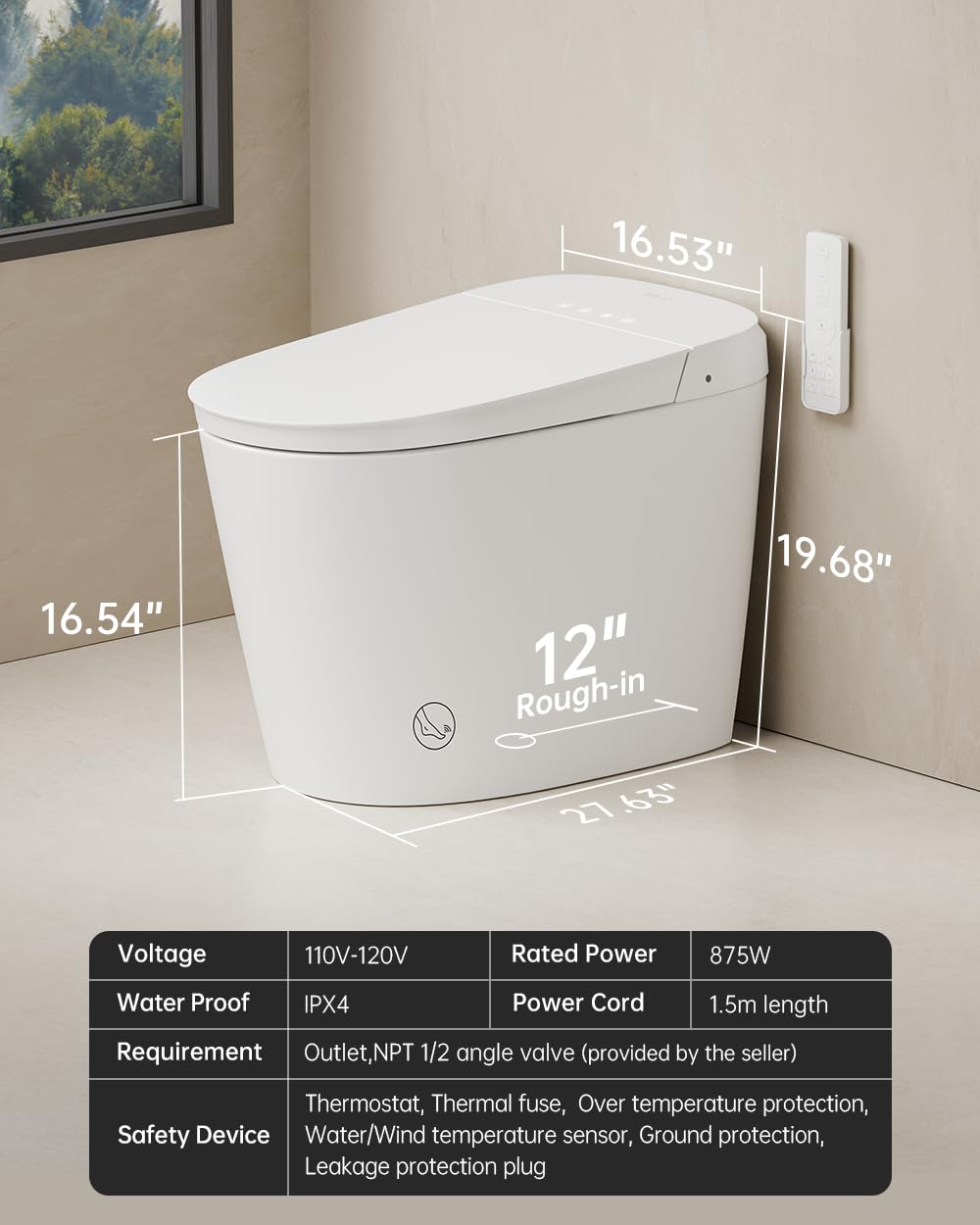 EPLO U8PRO nightlight and LED display for easy night-time operation