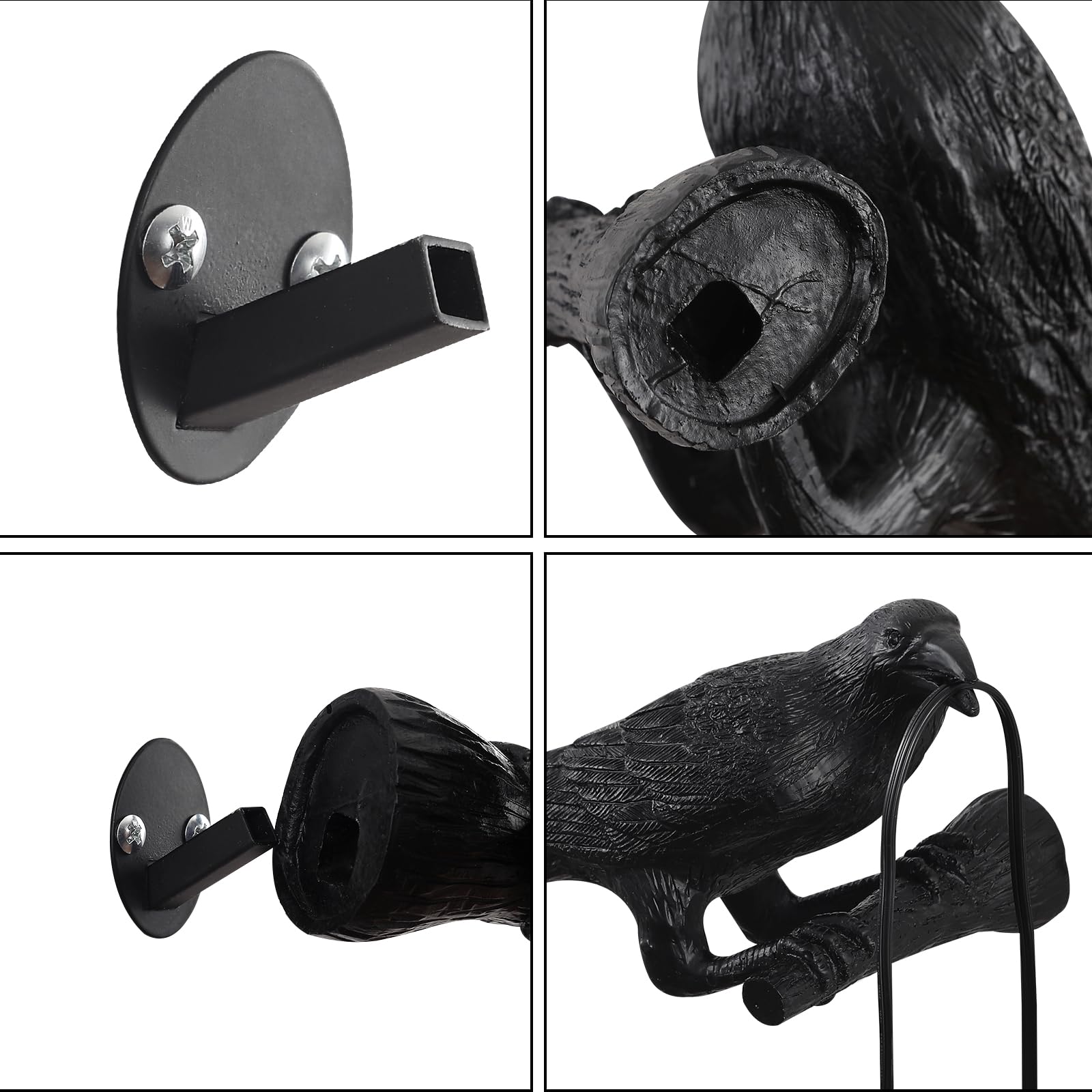 EPPARA lifelike raven decoration adds refined drama to spaces.