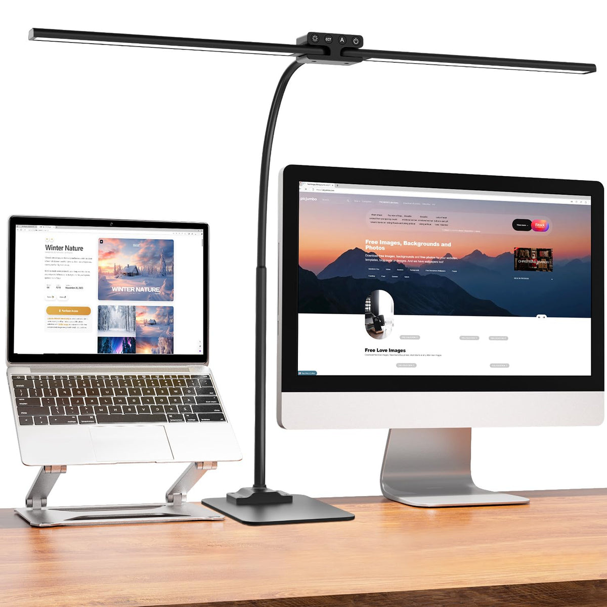 EppieBasic LED desk lamp with architect double head for versatile task lighting.