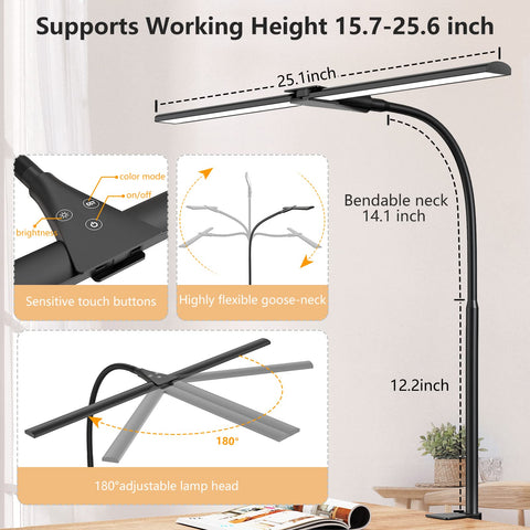 EppieBasic LED Desk Lamp offers adjustable brightness and color modes.