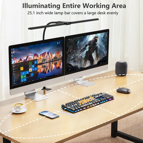 EppieBasic LED Desk Lamp C-clamp attaches securely to desk edge.