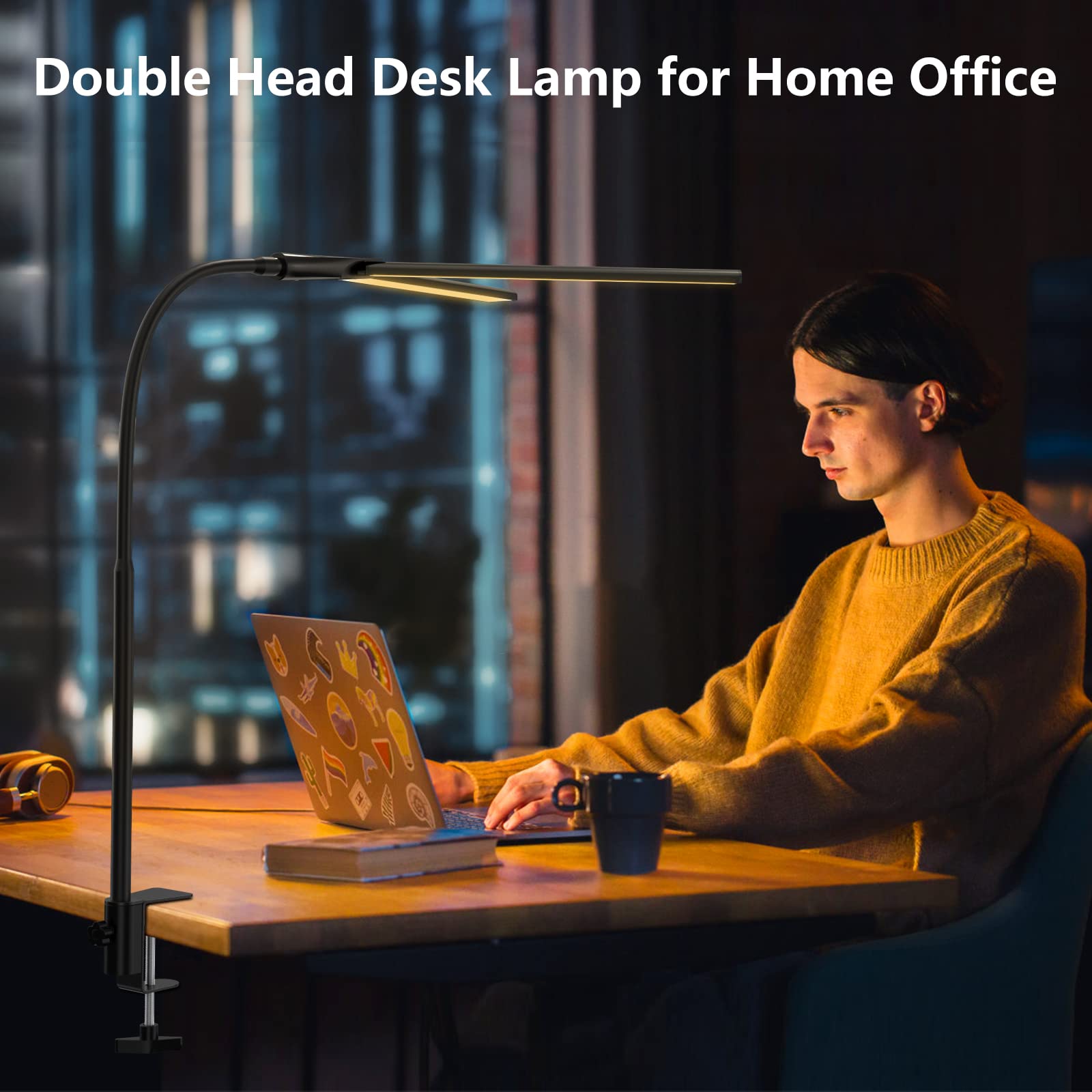 EppieBasic LED Desk Lamp package includes lamp, clamp, adapter and toolkit.