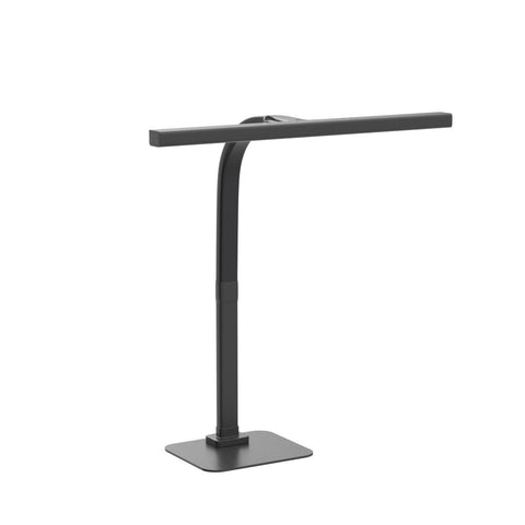 EppieBasic dual heads tilt for balanced light on monitor and keyboard.