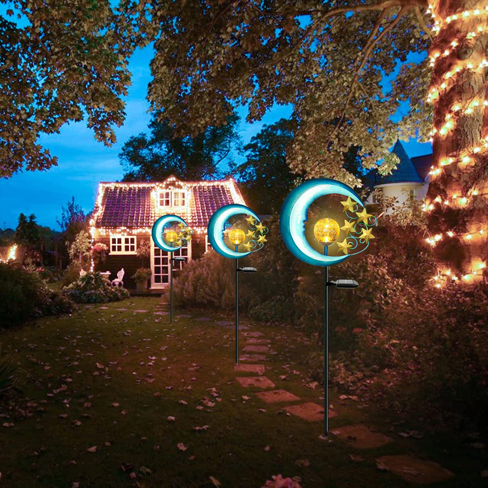 EPROSMIN garden lighting creates ambient atmosphere along paths yards and patios.