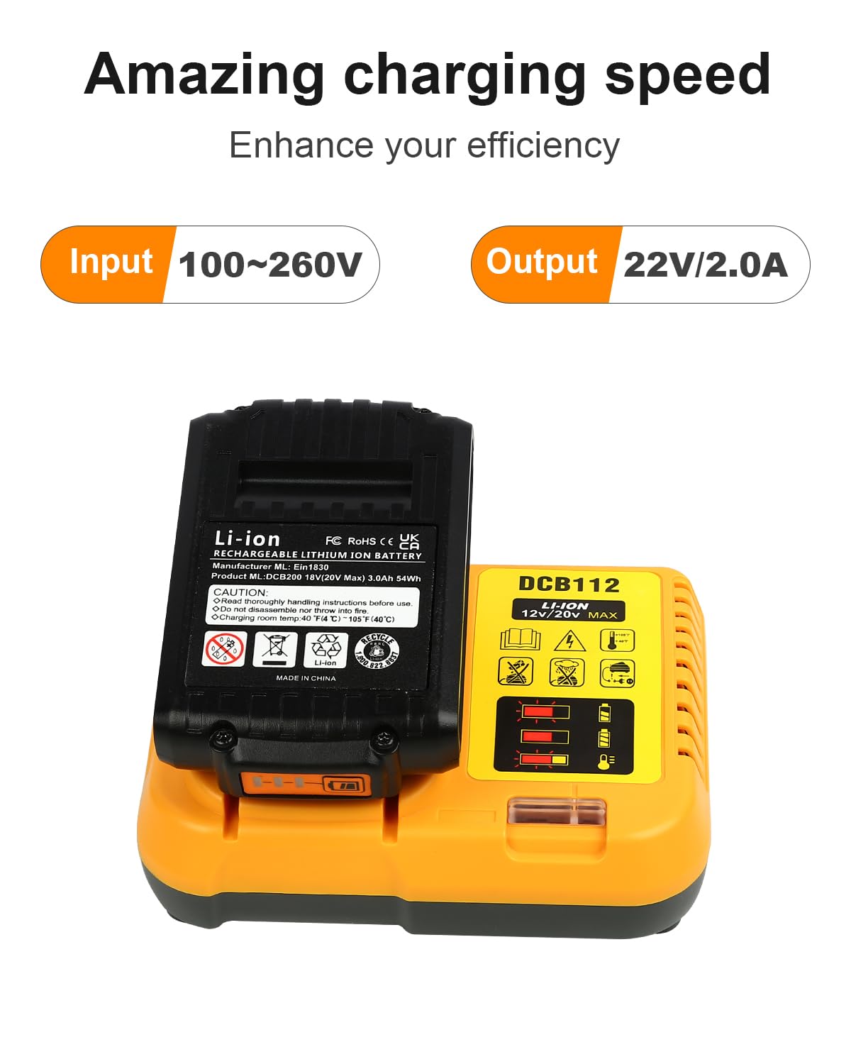 Epveyement 2-pack 20V battery DCB206 in action, dependable power across jobs.