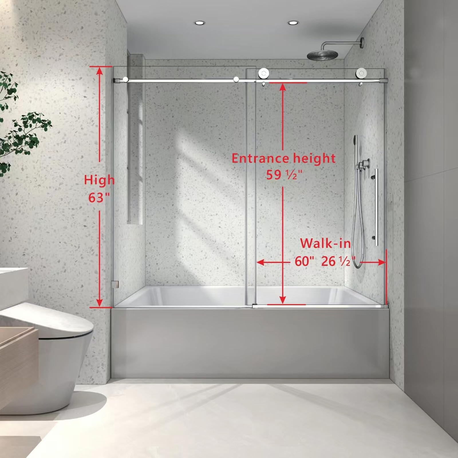 EPXMKX frameless design enhances bathroom brightness and openness.