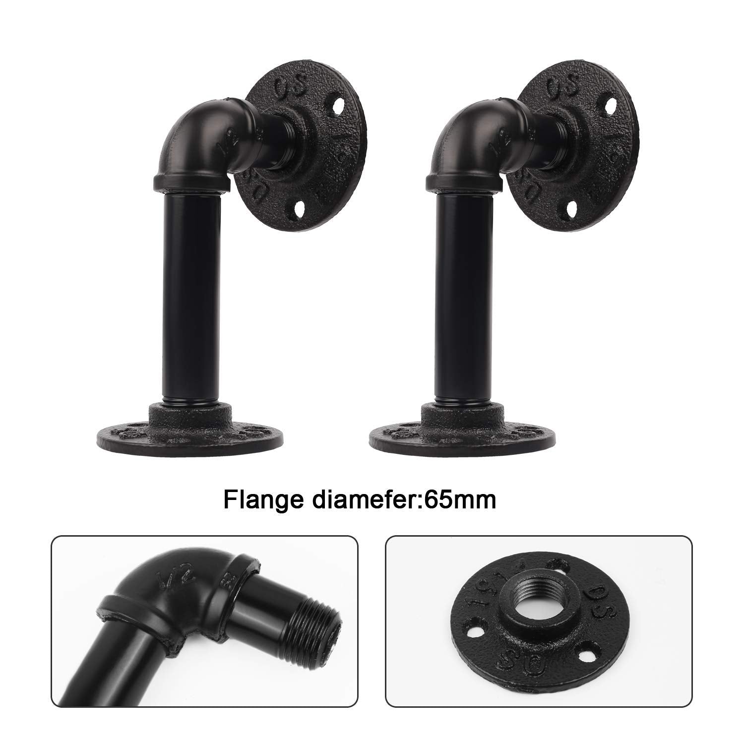 Equason vintage pipe fittings closeup for authentic retro industrial look
