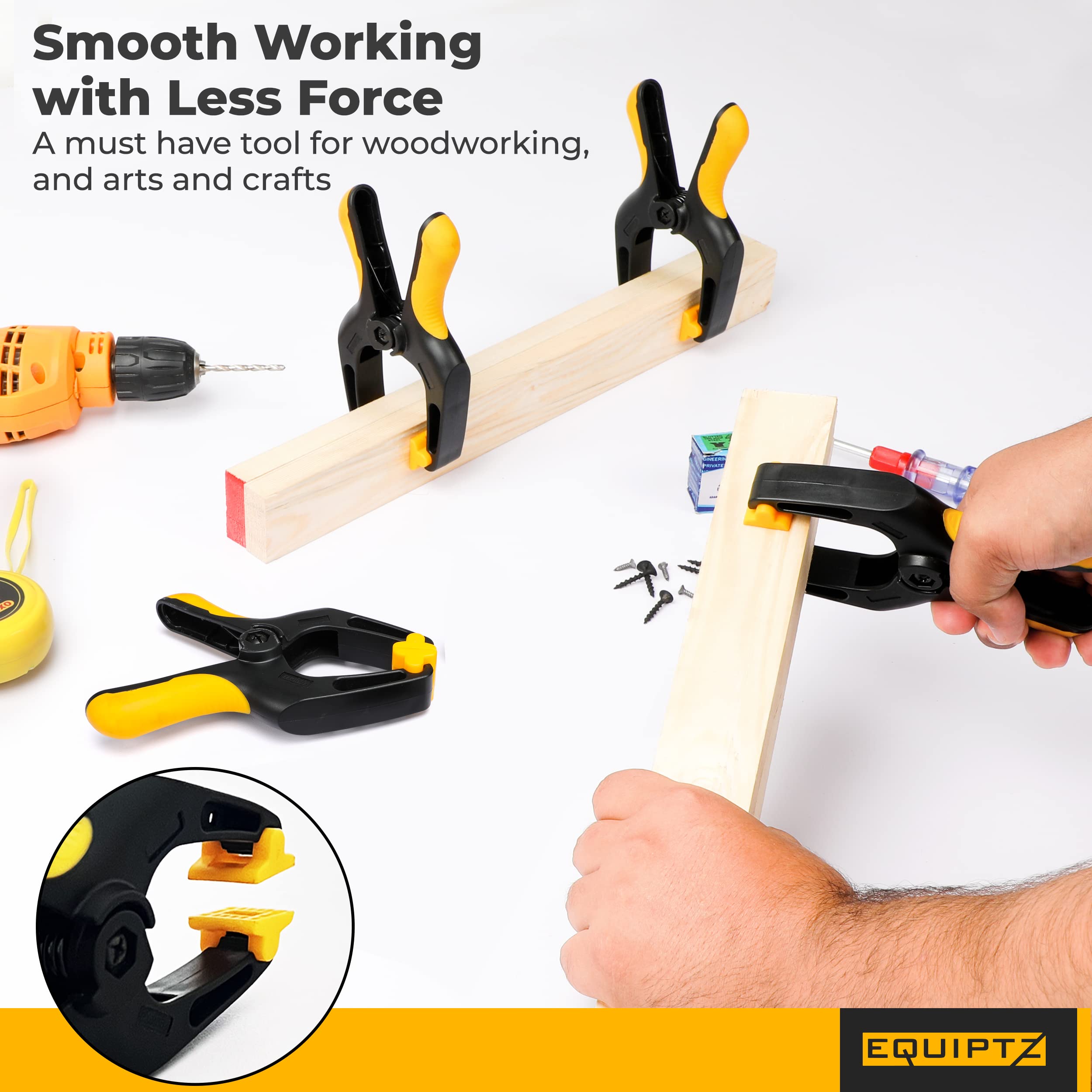 EQUIPTZ clamp ideal for woodworking and crafts