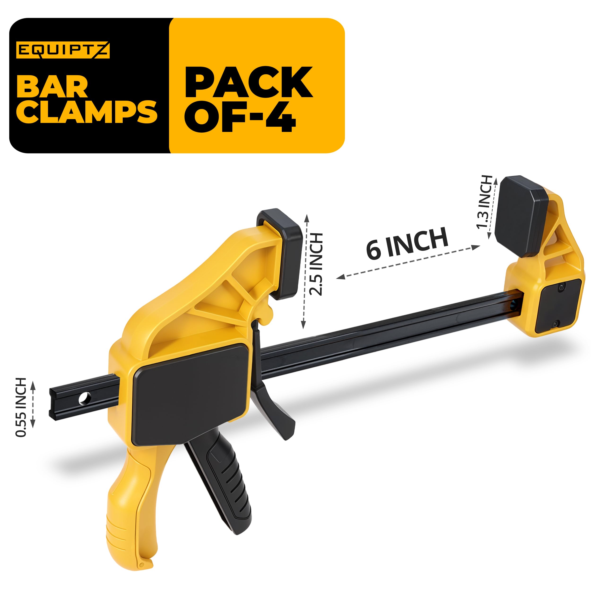 EQUIPTZ quick-grip trigger enables one-handed adjustments for faster setups.