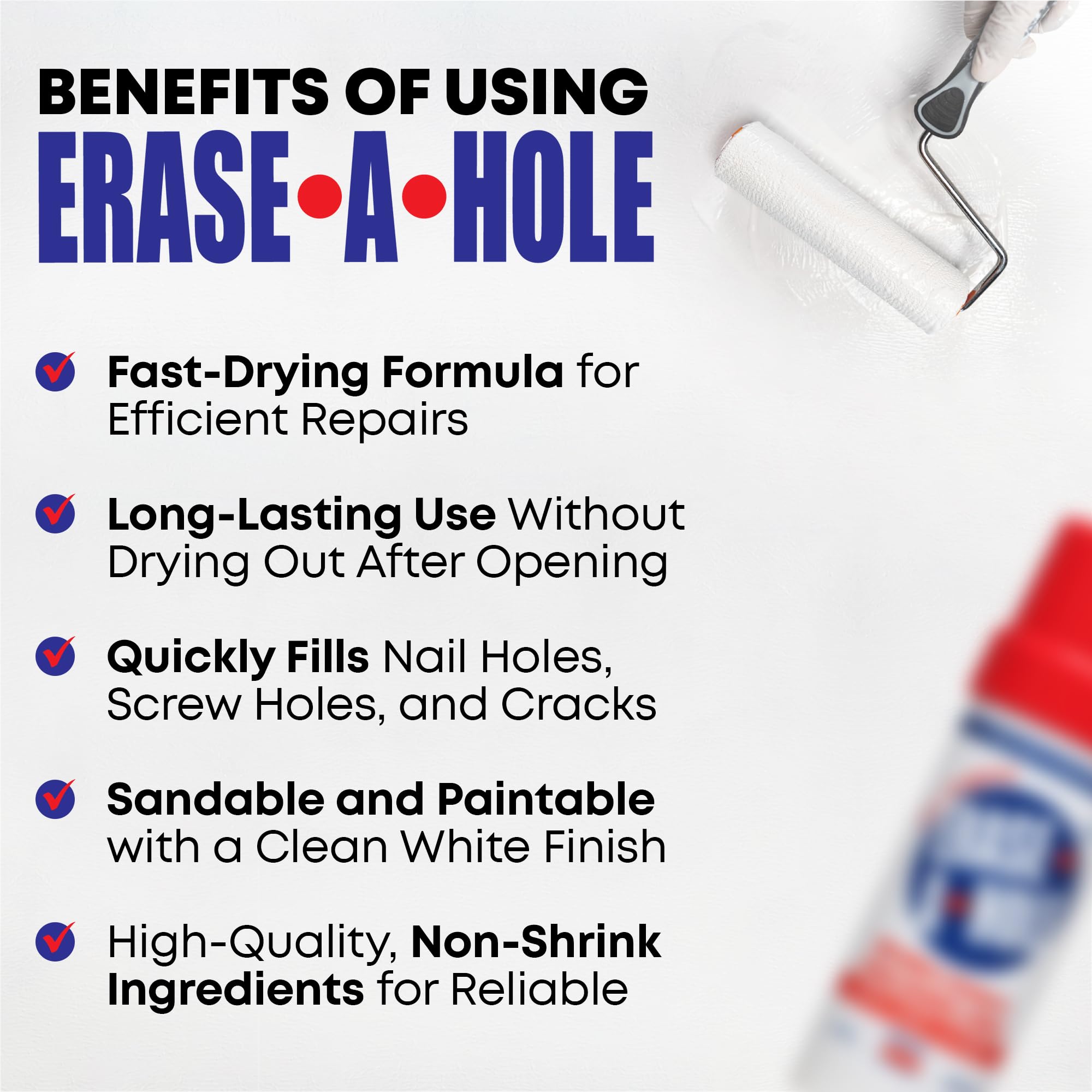 Erase-A-Hole before-and-after shows nearly invisible repairs after minimal finishing.