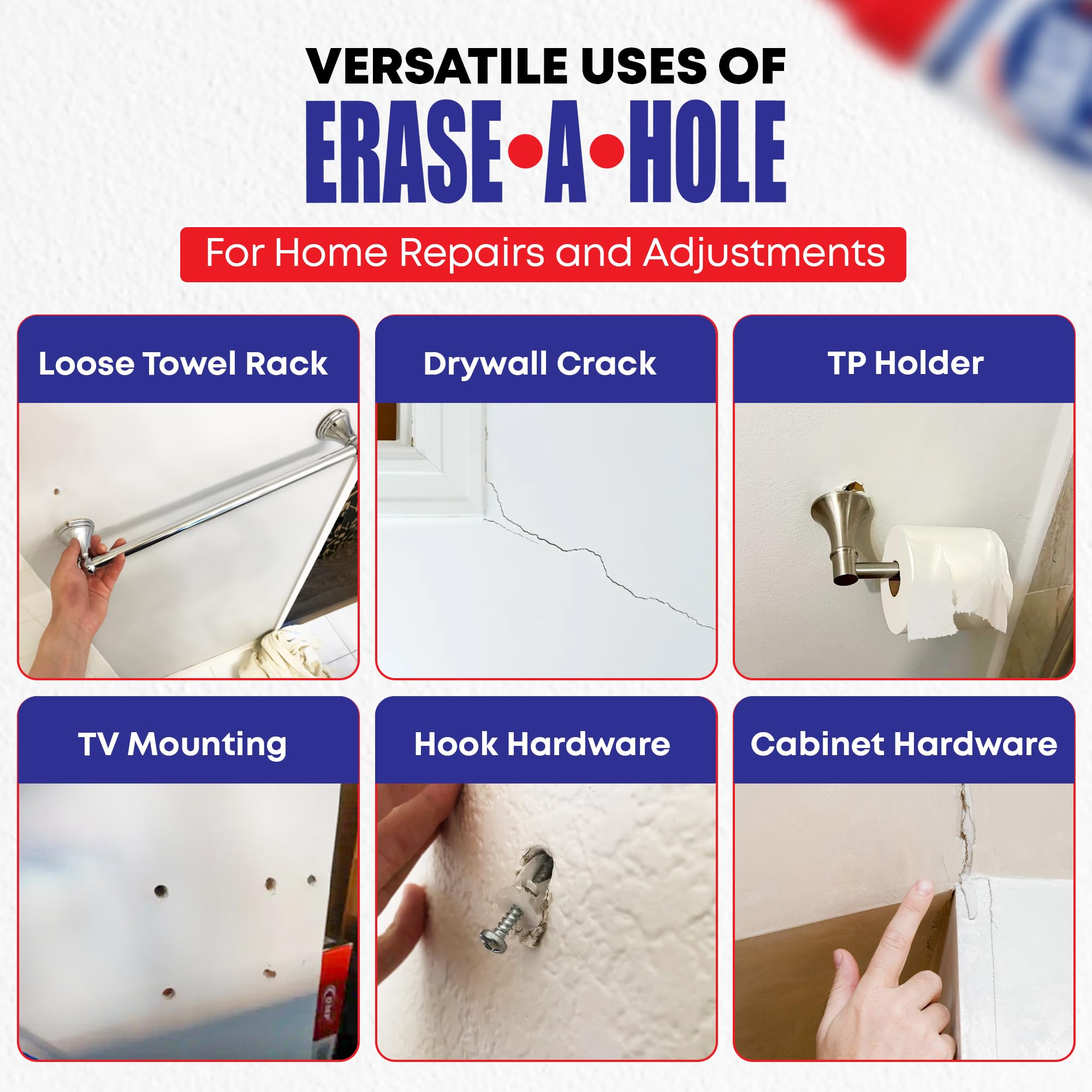 Erase-A-Hole compact design fits in apartment touch-up kits.