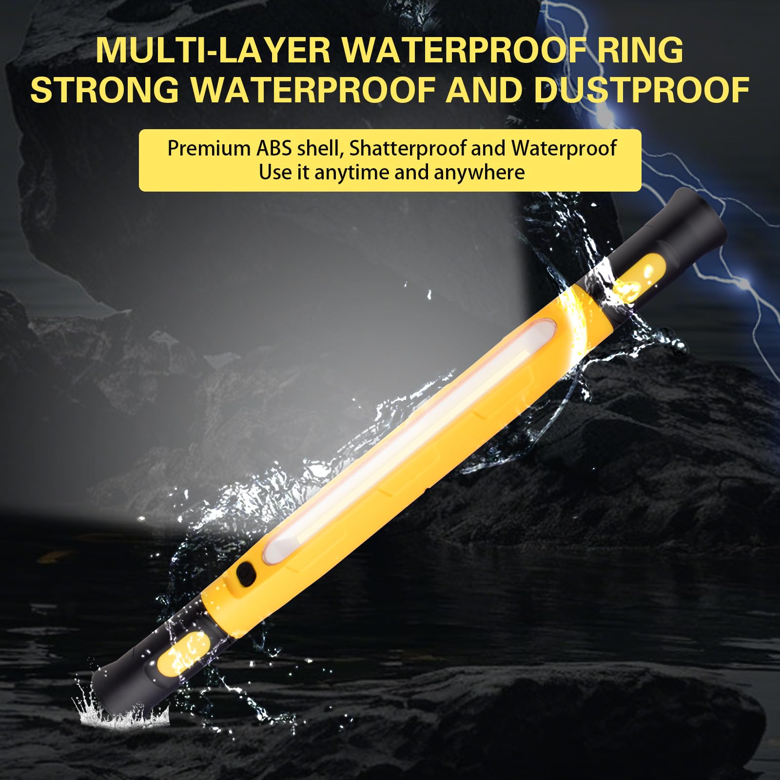 ERAY rugged IP55 waterproof design protects the light during outdoor use