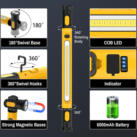 ERAY work light with USB output enables emergency device charging