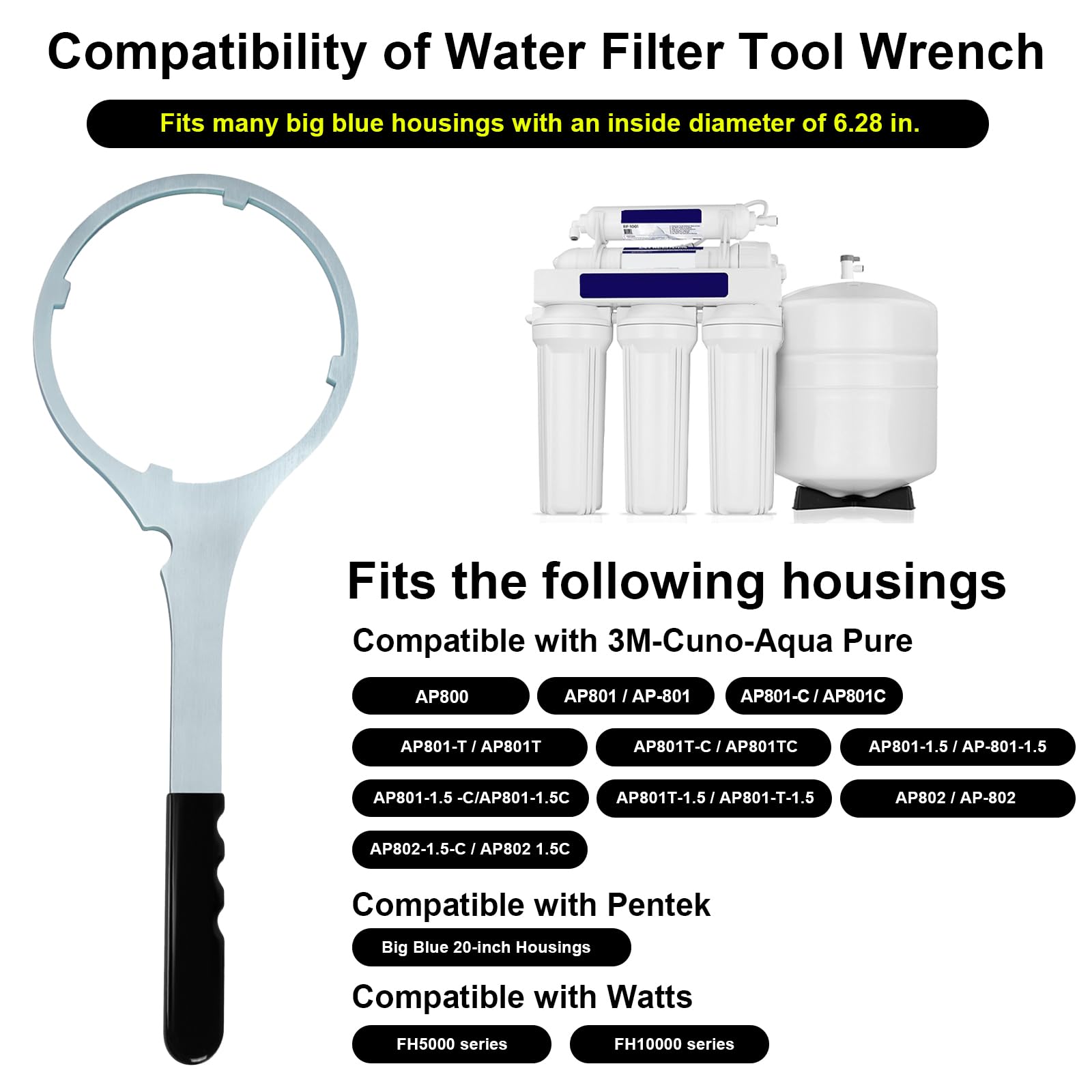 ERETOW extended-handle design provides extra leverage during replacements.