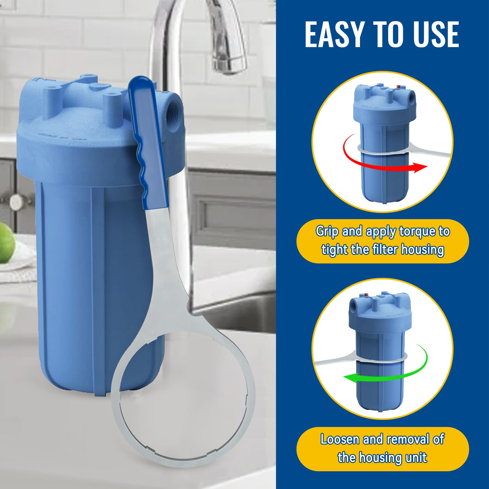 ERETOW extended rubberized handle offers improved grip and leverage