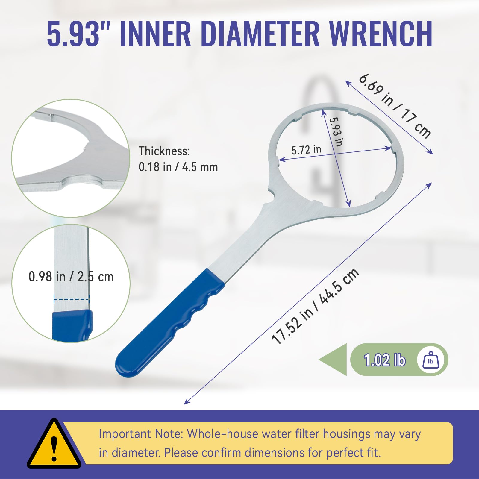 ERETOW SPBW-5 extended-handle design provides superior leverage for easier removal.