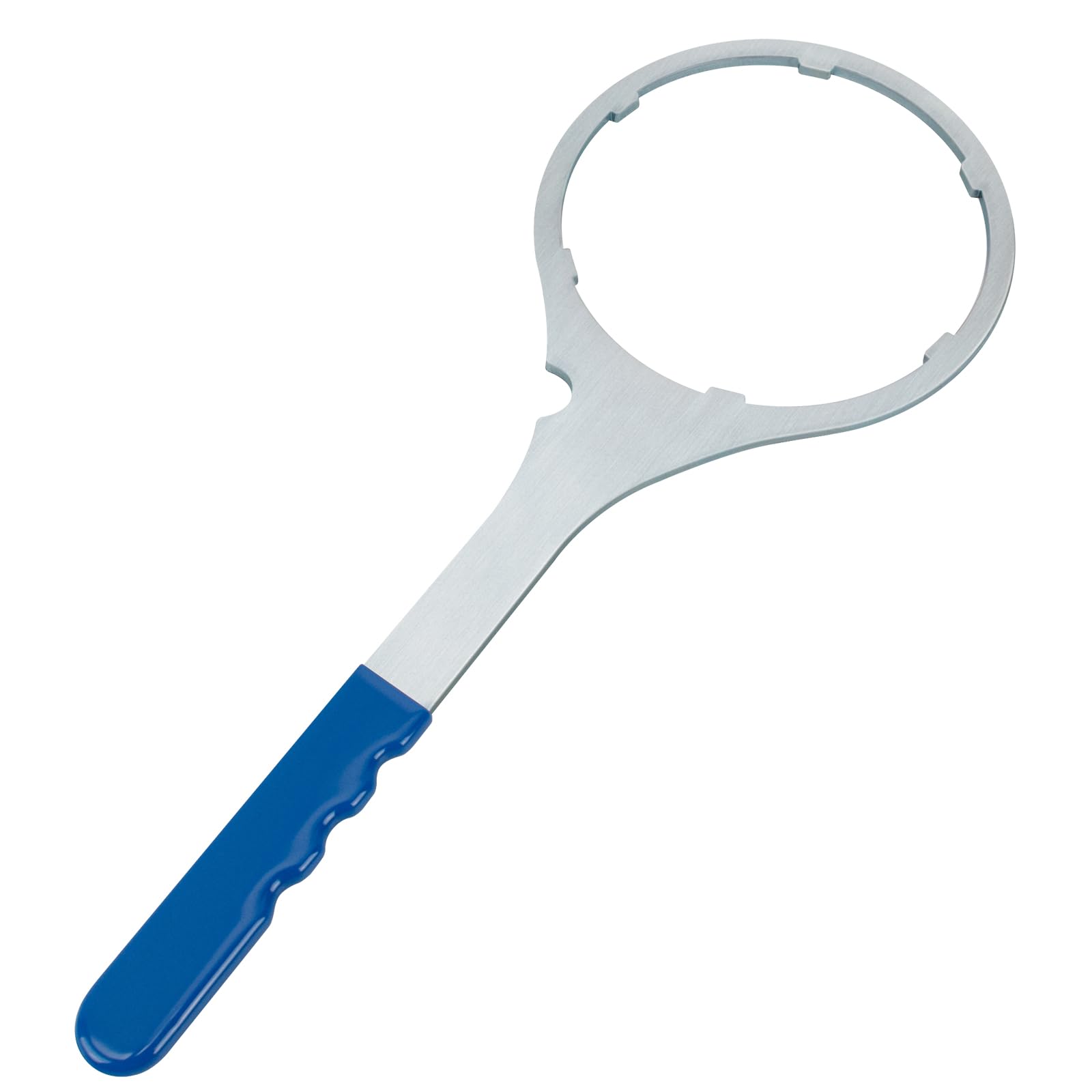 ERETOW SPBW-5 metal wrench top view shows precise fit for large-diameter housings.