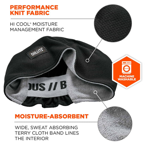 Ergodyne Chill-Its 6630 Hi-Cool fabric close-up showing moisture management.