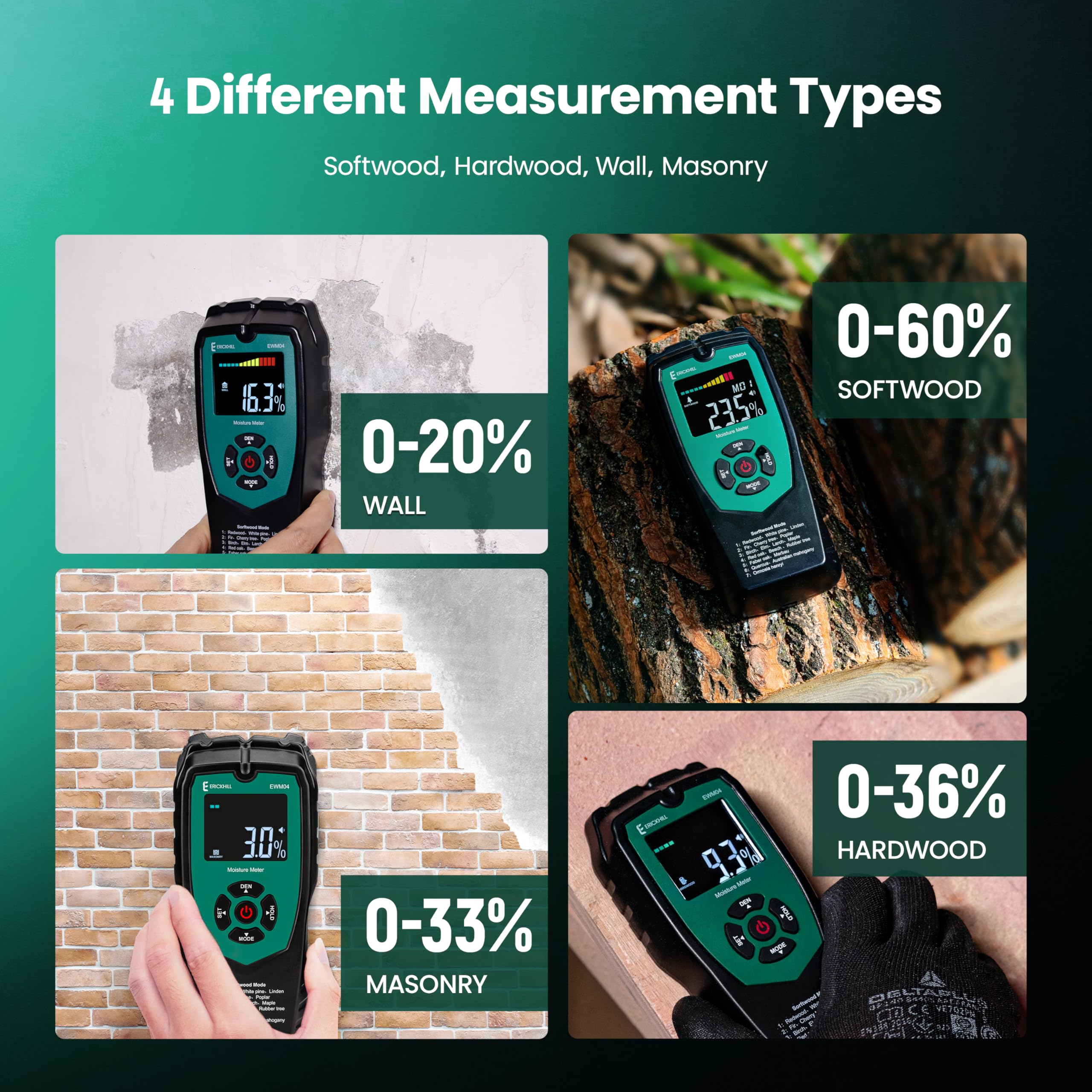 ERICKHILL masonry scan detects dampness through brick and concrete