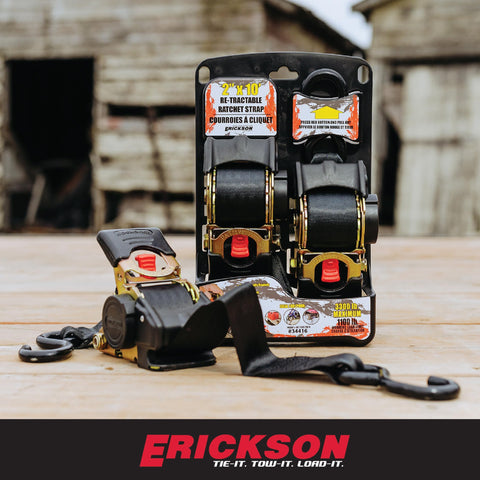 Heavy vinyl-coated hooks prevent scratching on cargo surfaces during handling.