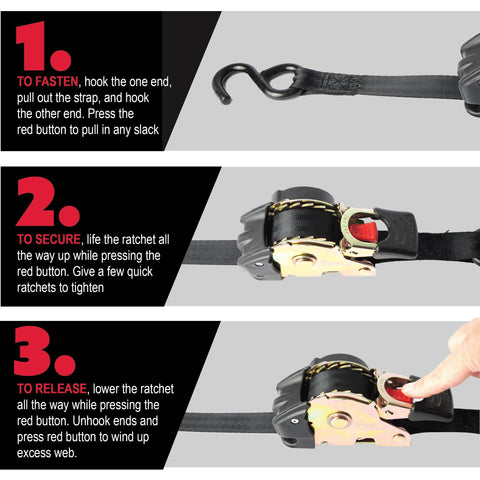 Two straps pack provides a combined 3300 lb capacity for tough jobs.