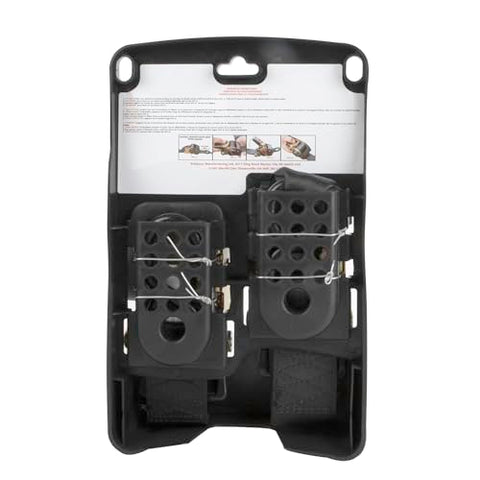 Red release button enables quick one-handed operation on Erickson Pro Series straps.