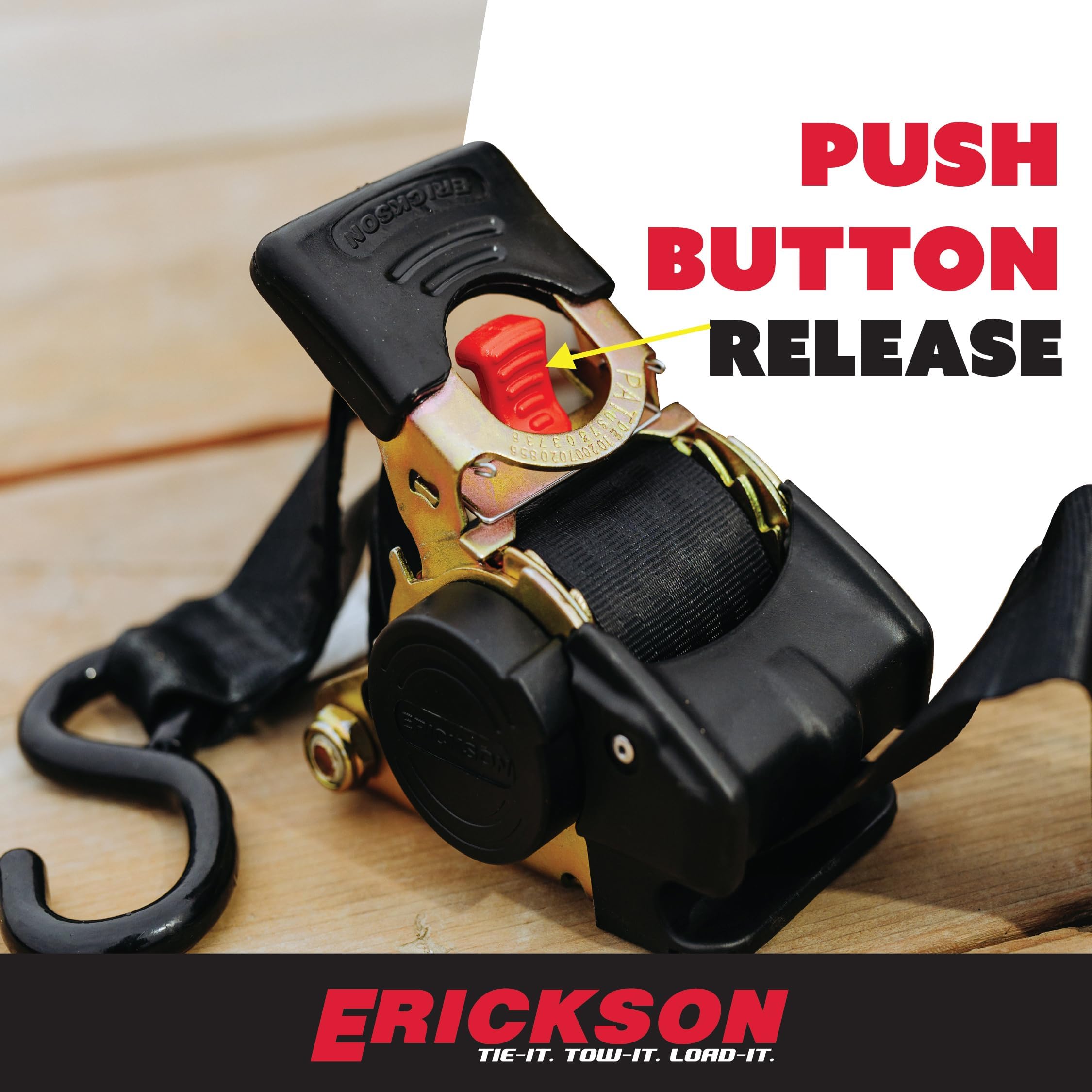 Suitable for securing fuel cans, ATVs, and other heavy loads on trailers.