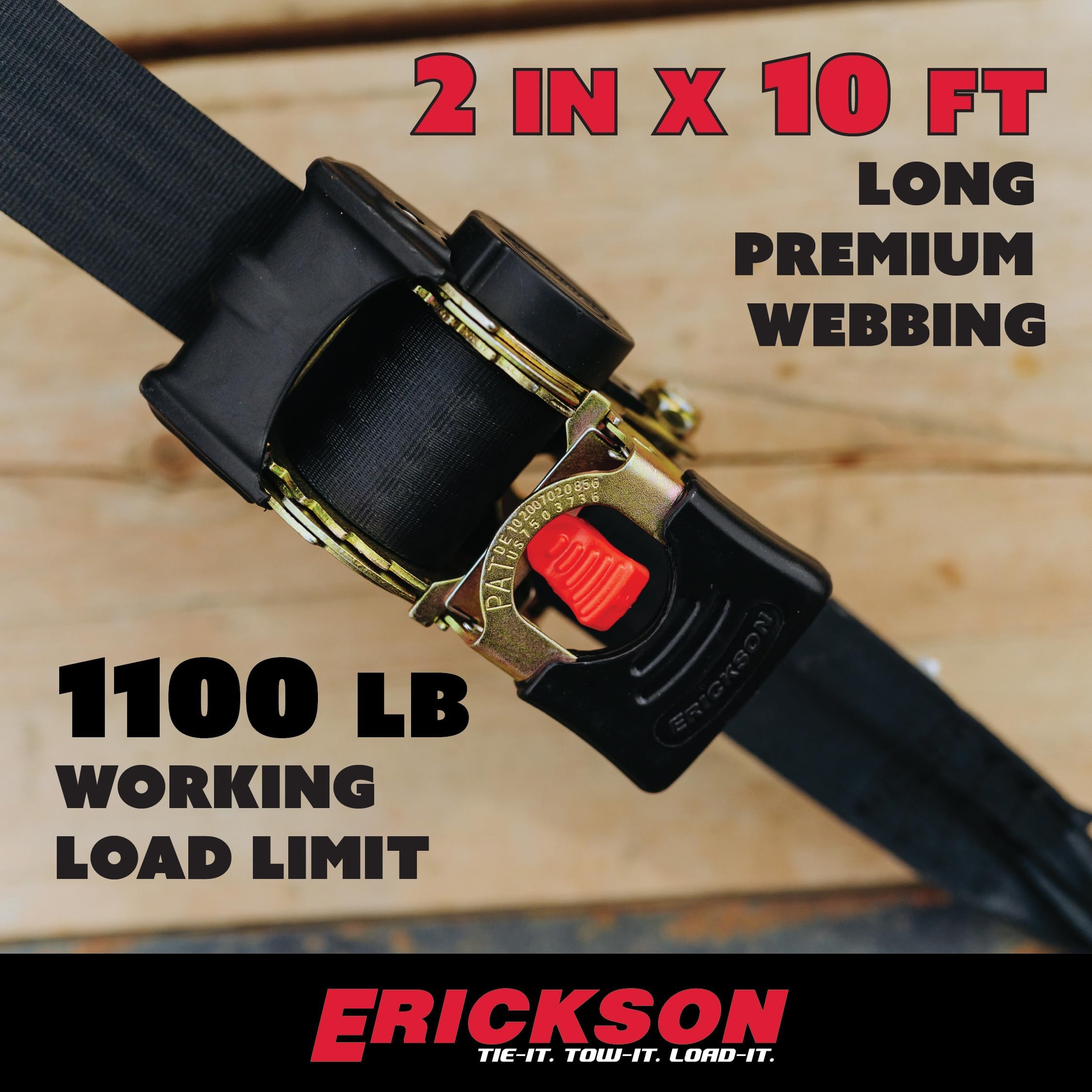 Ideal for securing cargo on trailers and trucks with two 2x10 straps.