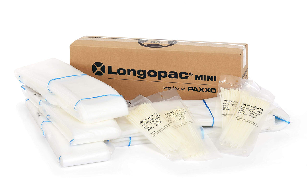 Ermator Paxxo Longopac bag cassette 4-count for compatible vacuums demonstrates waste containment.