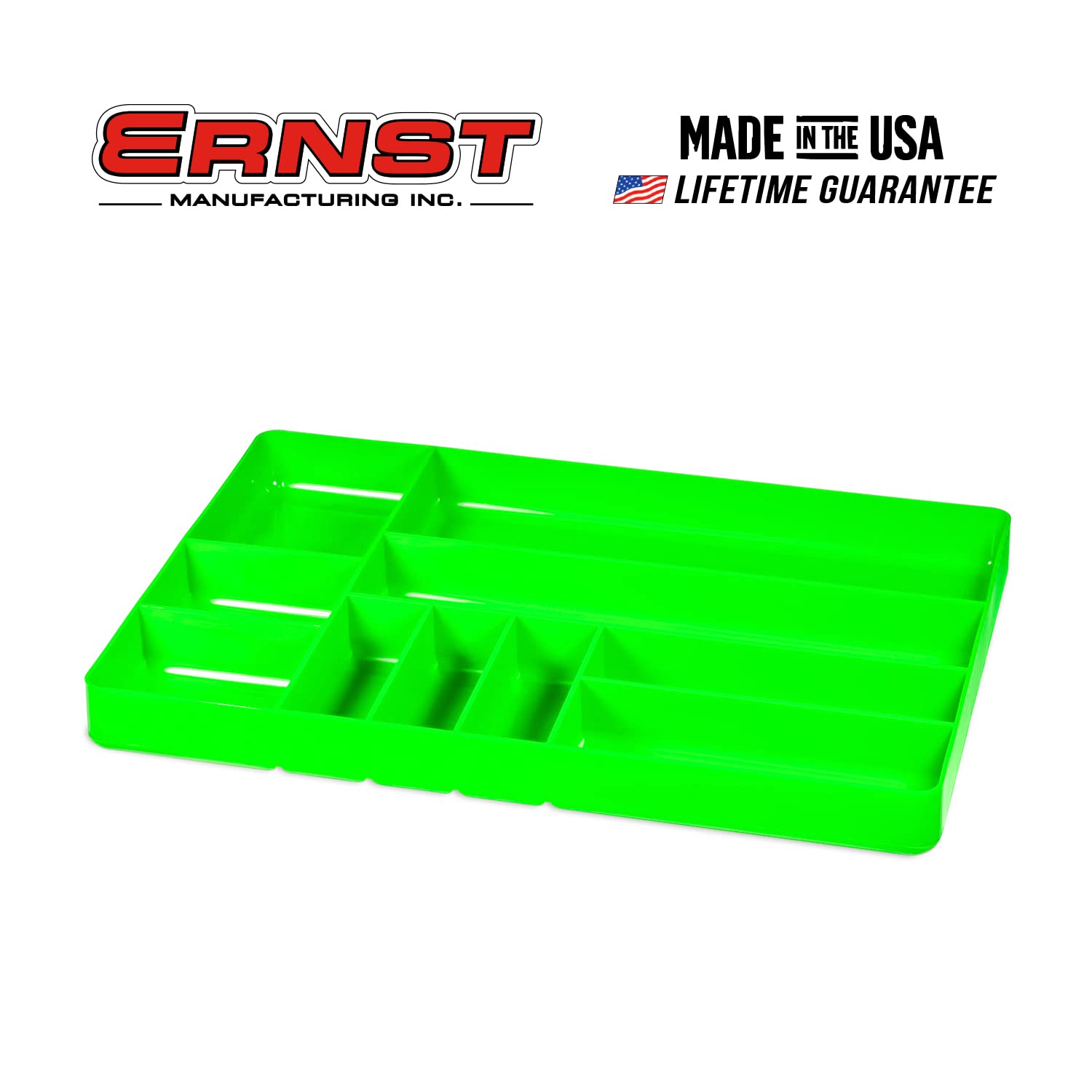 Ernst 10-compartment tray supporting efficient workflow in a garage