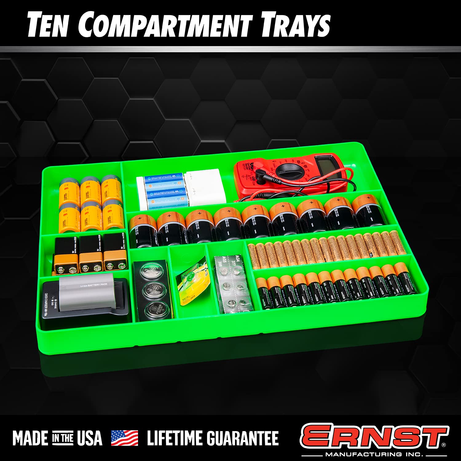 Ernst durable high-impact plastic tray built for heavy use