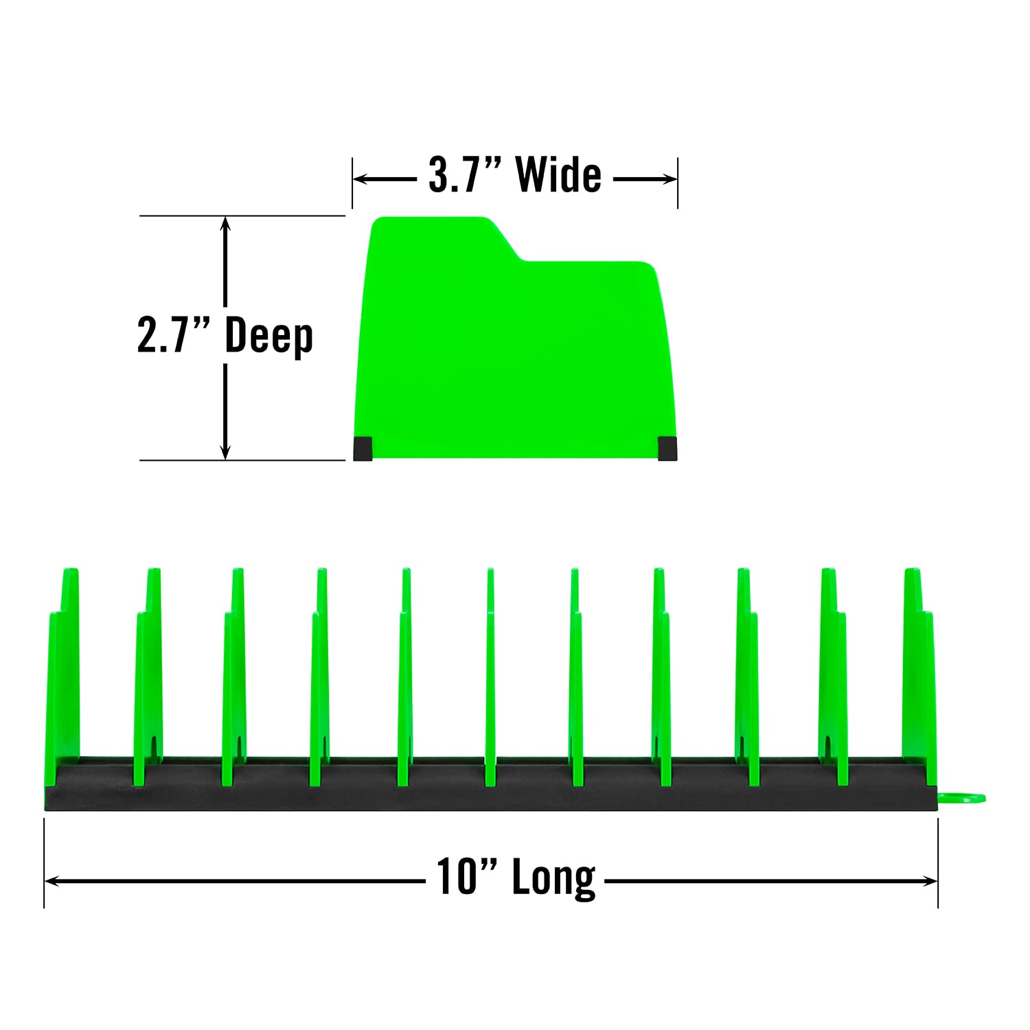 Ernst Manufacturing Plier Pro green organizer keeps tools accessible during busy projects.