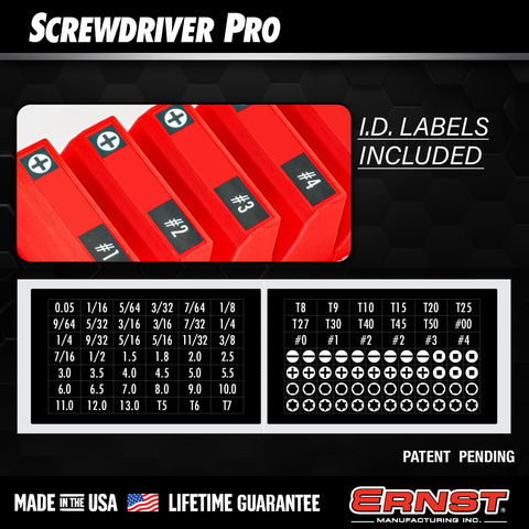 Ernst Manufacturing Screwdriver Pro in black finish complements modern workshop setups.