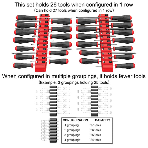 Ernst Screwdriver Pro includes tab holders and labels for quick identification.