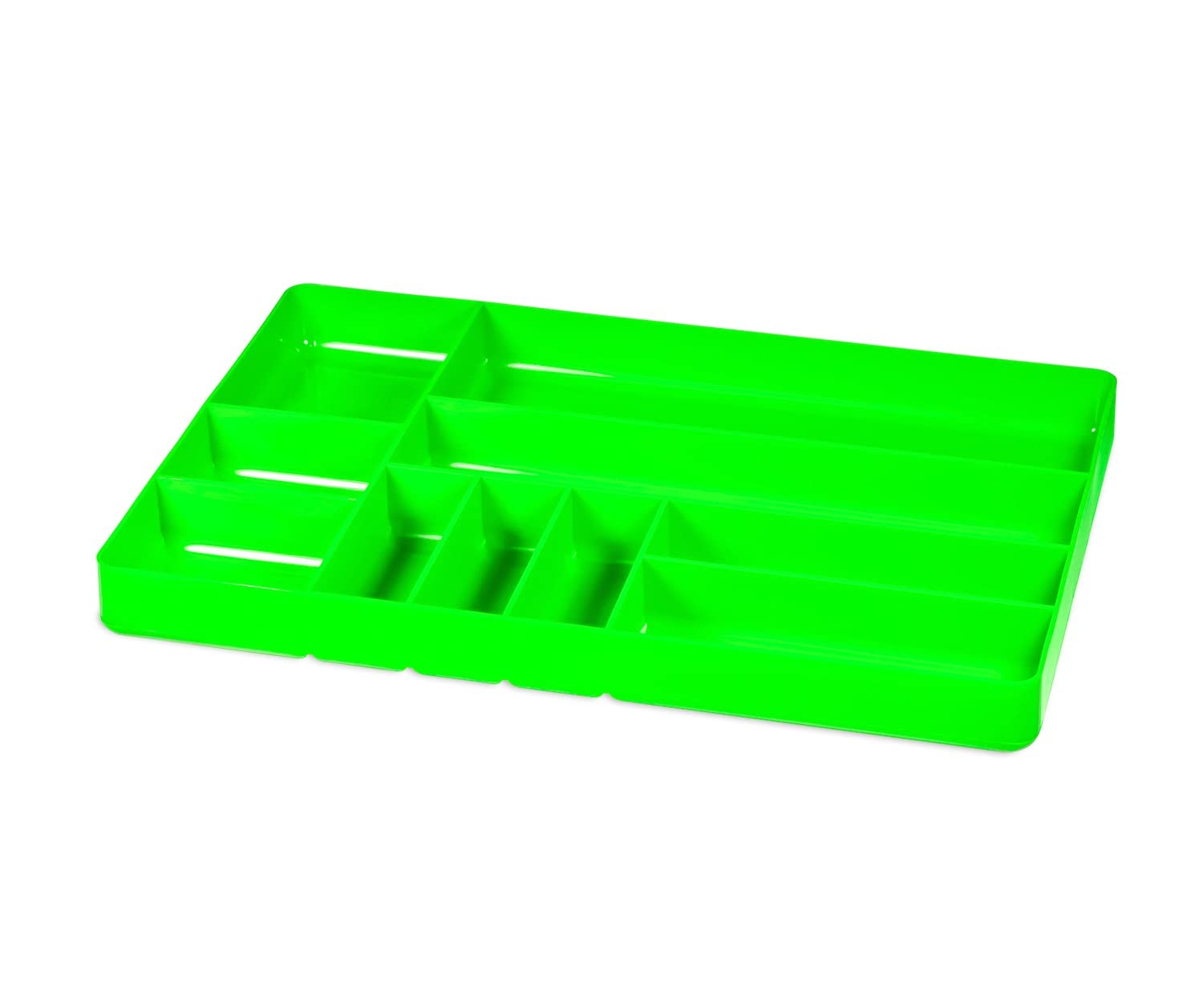 Ernst Manufacturing green tool organizer tray with 10 compartments for sorting tools