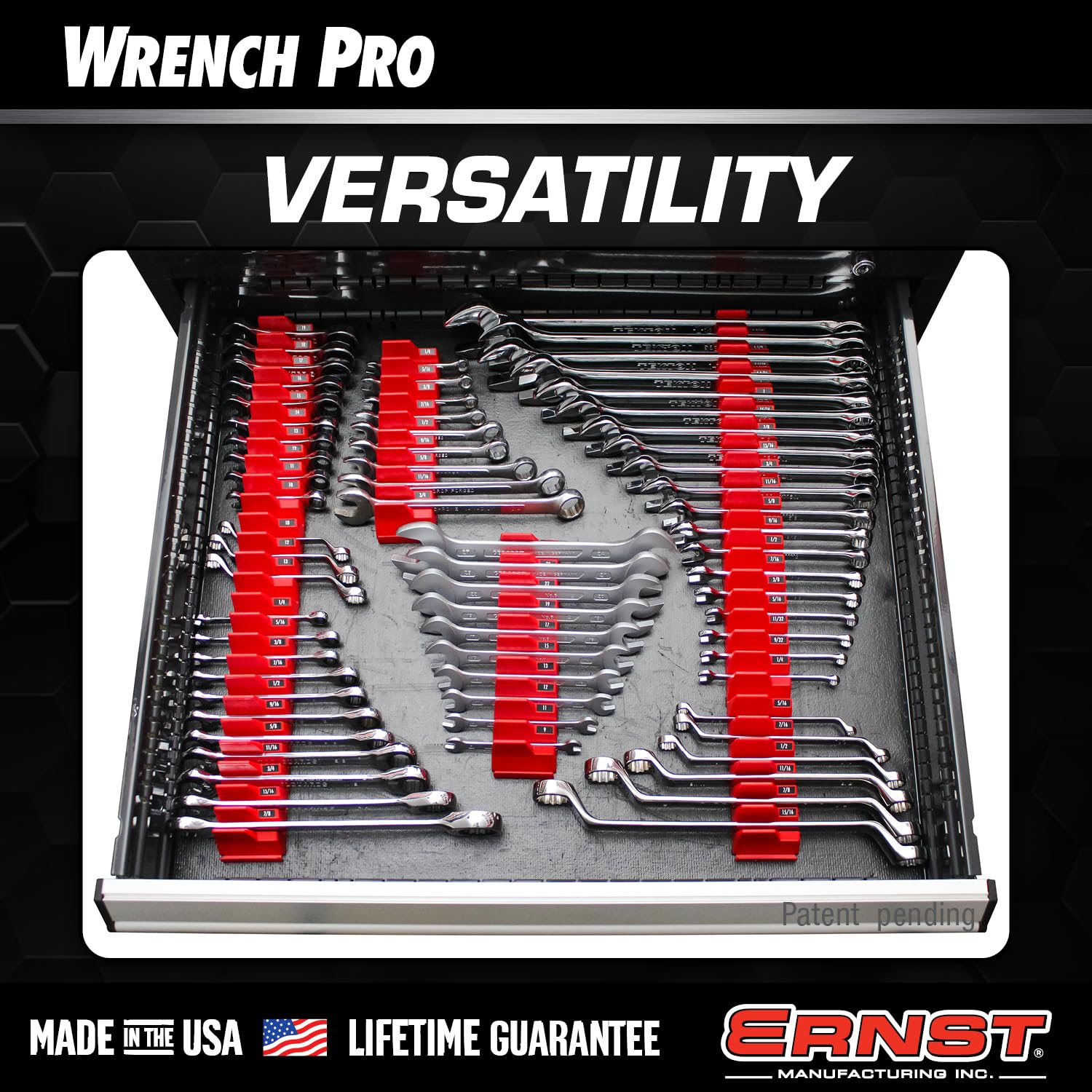 Ernst Manufacturing Wrench Pro compatible with offset, open-end, stubby, and ratcheting wrenches.
