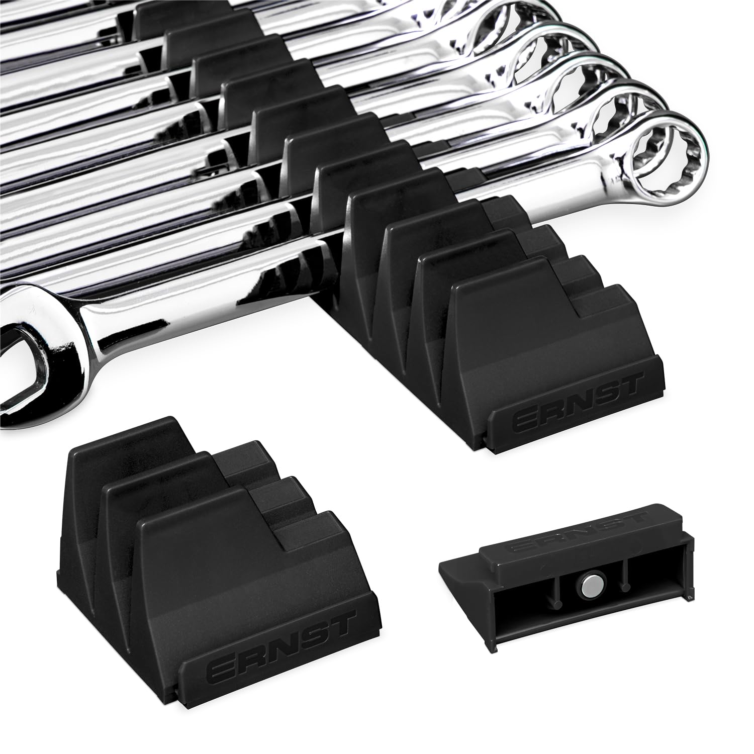 Ernst Manufacturing Wrench Pro with magnetic base holds wrenches securely for quick access.