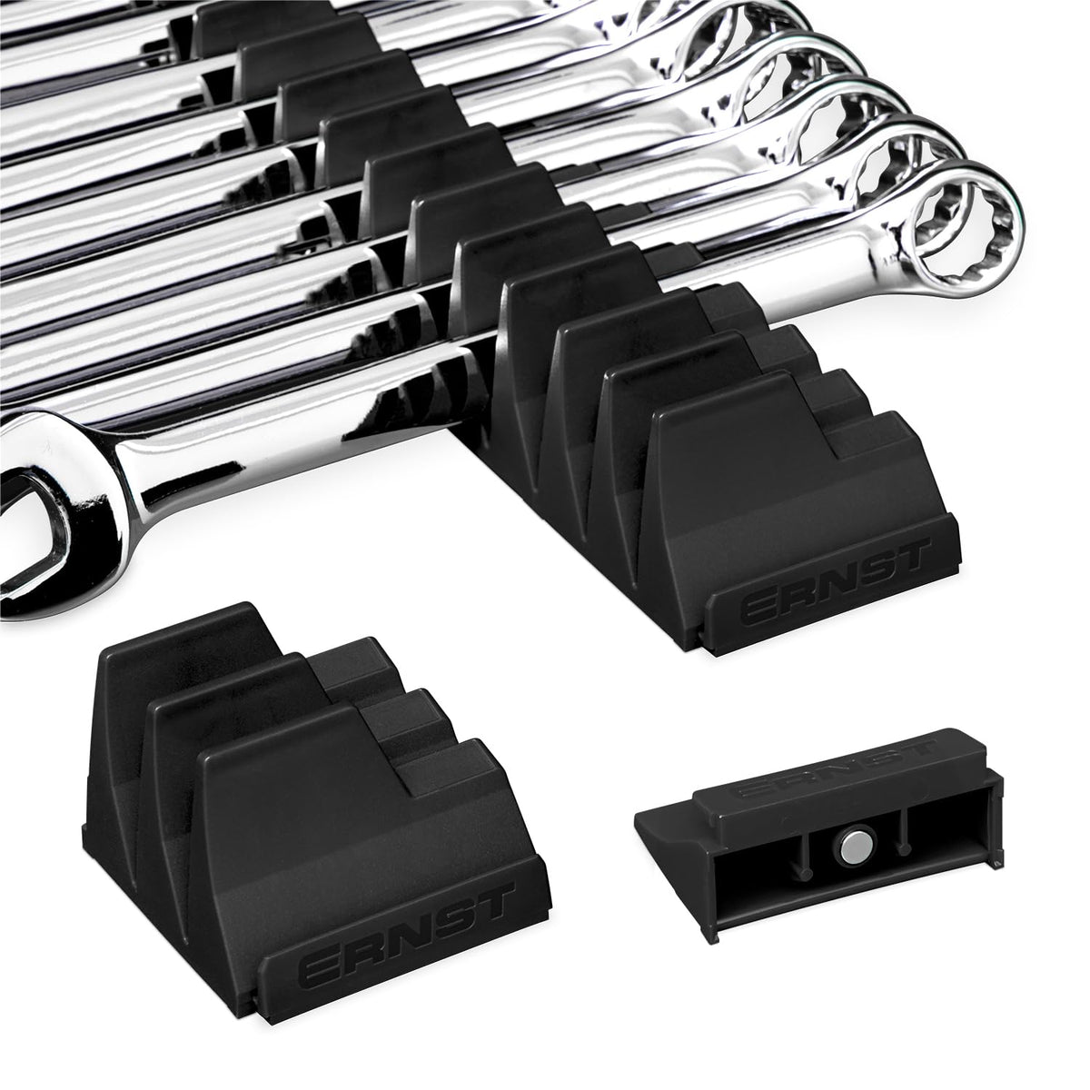 Ernst Manufacturing Wrench Pro with magnetic base holds wrenches securely for quick access.