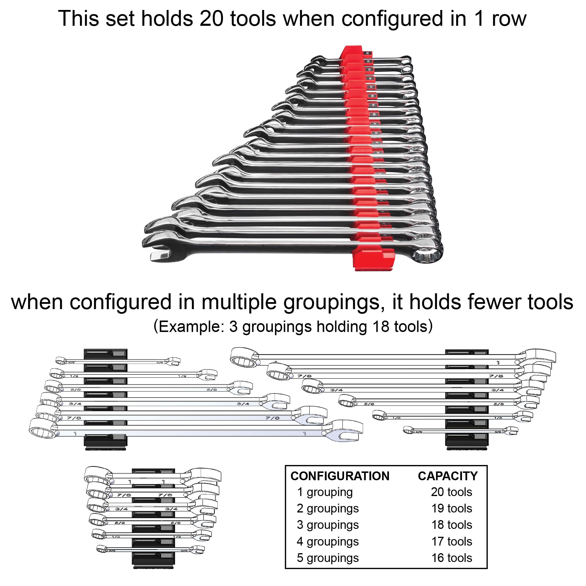 Ernst Wrench Pro strong magnetic mount keeps tools secure.