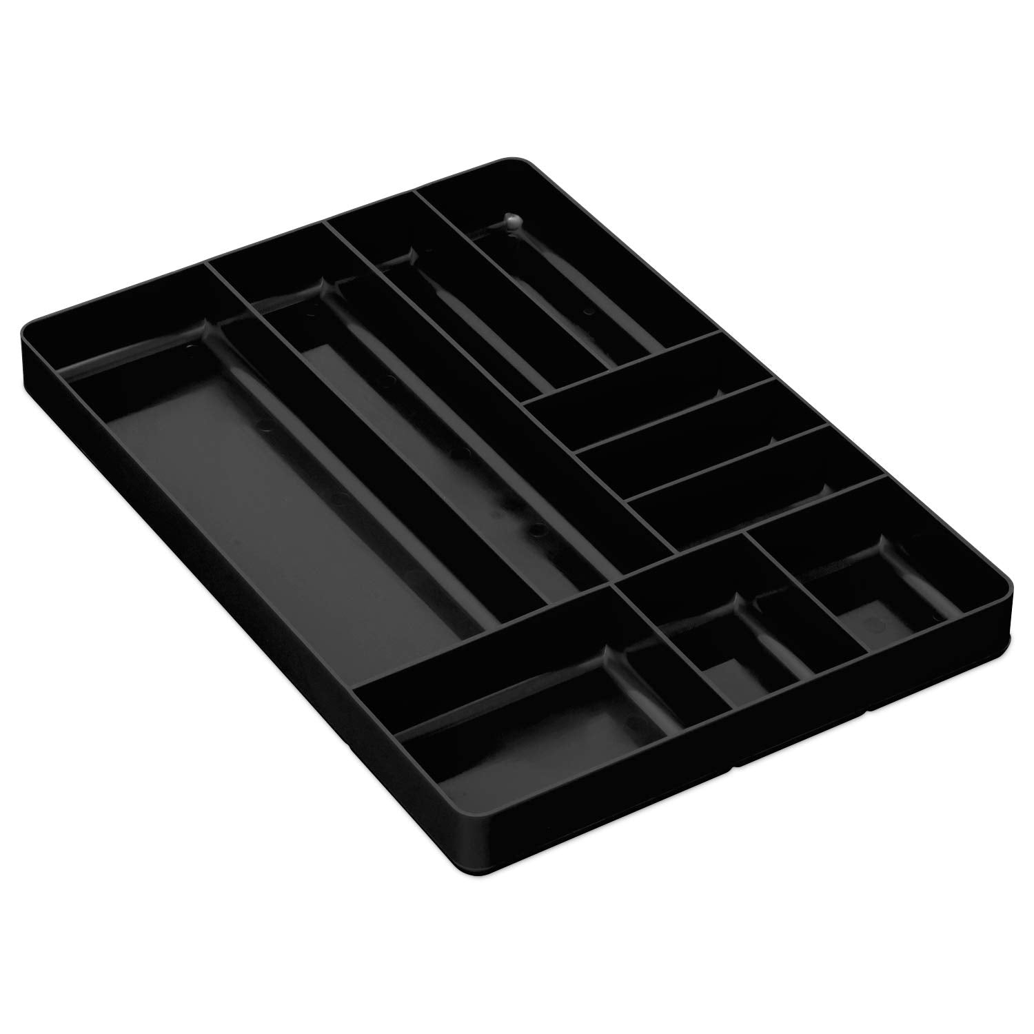 Ernst MFG 10-compartment drawer organizer shown inside a shallow toolbox drawer for tidy parts