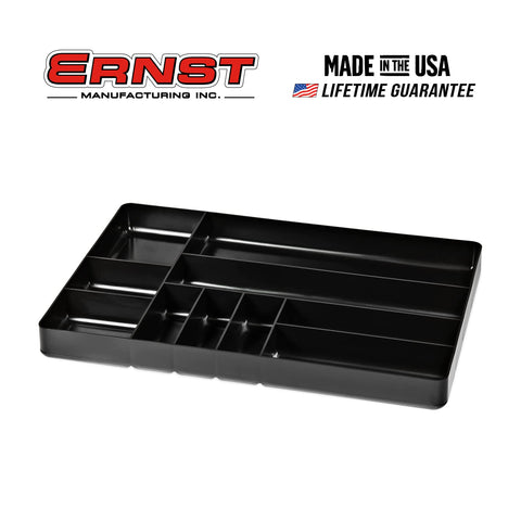 Nuts, bolts, and small tools neatly organized by Ernst MFG drawer tray