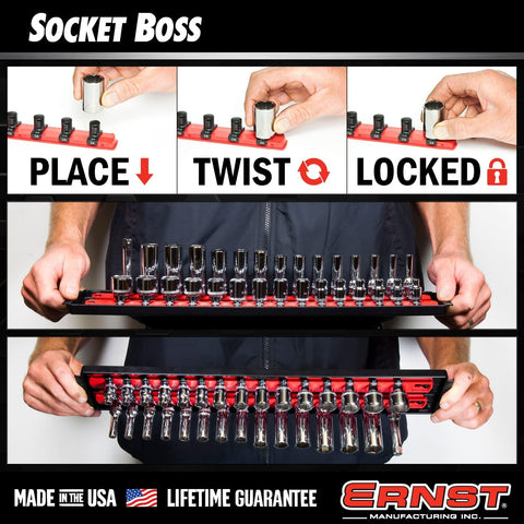 ERNST Socket Boss 2-rails included support fast setup and transport.