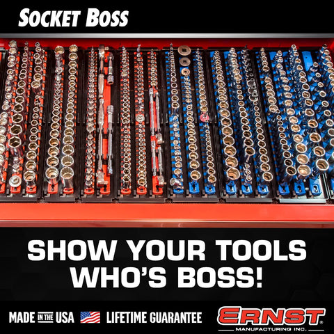 ERNST Socket Boss Hi-Viz color aids quick identification in busy shops.